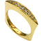 Square Diamond Ring 18K Yellow Gold