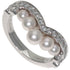 Josephine Aigrette Ring 18K White Gold with Diamond and Pearl