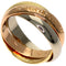 Vendome Louis Cartier Band Ring 18K Tricolor Gold