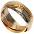 Vendome Louis Cartier Band Ring 18K Tricolor Gold