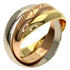Vendome Louis Cartier Band Ring 18K Tricolor Gold