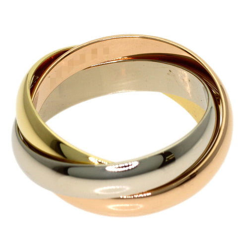 Vendome Louis Cartier Band Ring 18K Tricolor Gold