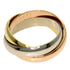 Vendome Louis Cartier Band Ring 18K Tricolor Gold