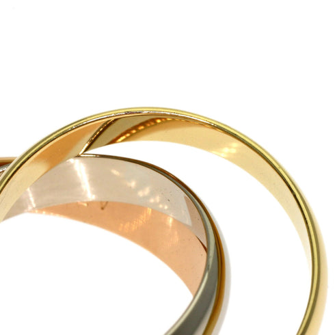 Vendome Louis Cartier Band Ring 18K Tricolor Gold