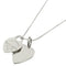 Double Heart Pendant Necklace Sterling Silver