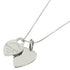 Double Heart Pendant Necklace Sterling Silver