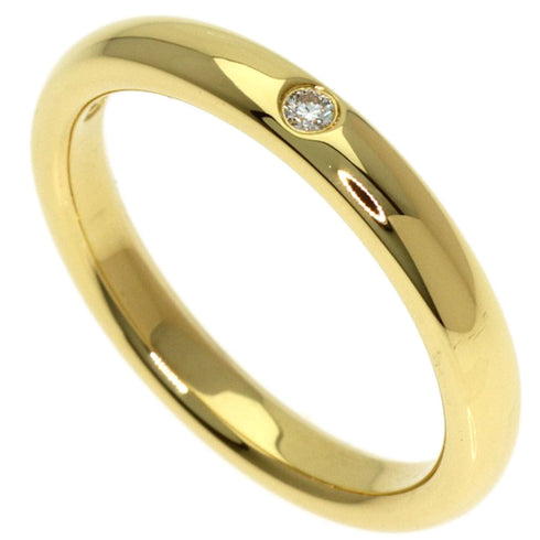 Stacking Band Ring 18K Yellow Gold with Diamond