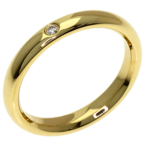 Stacking Band Ring 18K Yellow Gold with Diamond
