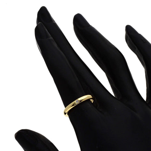 Stacking Band Ring 18K Yellow Gold with Diamond