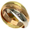 Vendome Louis Cartier Band Ring 18K Tricolor Gold