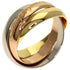 Vendome Louis Cartier Band Ring 18K Tricolor Gold