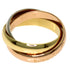 Vendome Louis Cartier Band Ring 18K Tricolor Gold