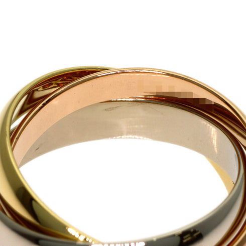 Vendome Louis Cartier Band Ring 18K Tricolor Gold