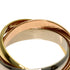 Vendome Louis Cartier Band Ring 18K Tricolor Gold