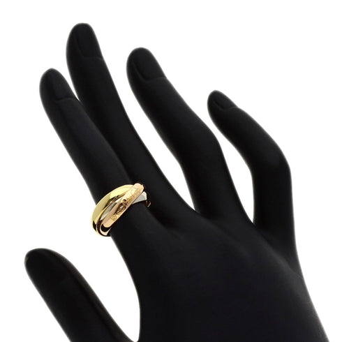 Vendome Louis Cartier Band Ring 18K Tricolor Gold