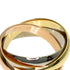Vendome Louis Cartier Band Ring 18K Tricolor Gold