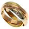 Vendome Louis Cartier Band Ring 18K Tricolor Gold