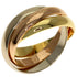 Vendome Louis Cartier Band Ring 18K Tricolor Gold
