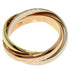 Vendome Louis Cartier Band Ring 18K Tricolor Gold