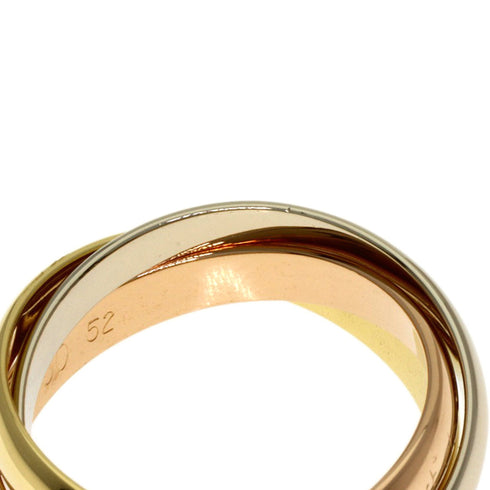 Vendome Louis Cartier Band Ring 18K Tricolor Gold