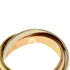 Vendome Louis Cartier Band Ring 18K Tricolor Gold