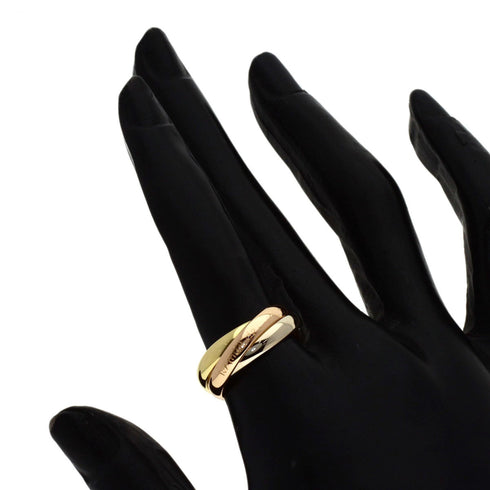 Vendome Louis Cartier Band Ring 18K Tricolor Gold