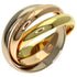 Vendome Louis Cartier Band Ring 18K Tricolor Gold