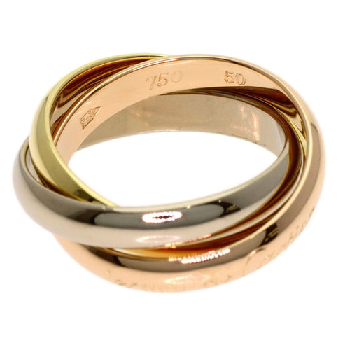 Vendome Louis Cartier Band Ring 18K Tricolor Gold