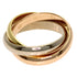Vendome Louis Cartier Band Ring 18K Tricolor Gold