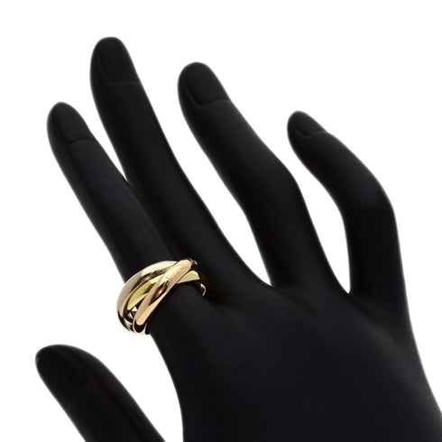 Vendome Louis Cartier Band Ring 18K Tricolor Gold