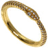 Ouroboros Half Diamond Ring 18K Yellow Gold with Diamond