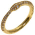 Ouroboros Half Diamond Ring 18K Yellow Gold with Diamond