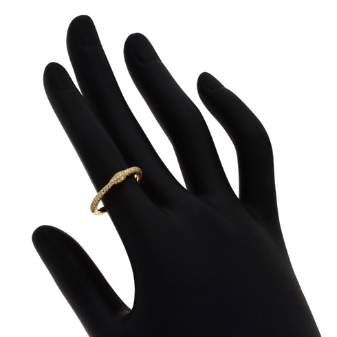 Ouroboros Half Diamond Ring 18K Yellow Gold with Diamond