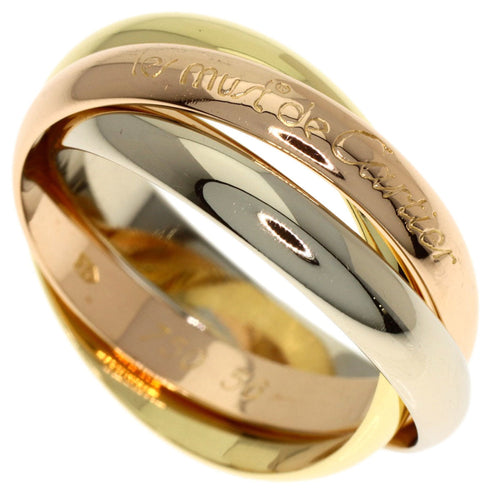Vendome Louis Cartier Band Ring 18K Tricolor Gold
