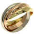 Vendome Louis Cartier Band Ring 18K Tricolor Gold
