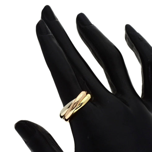 Vendome Louis Cartier Band Ring 18K Tricolor Gold