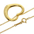 Open Heart Pendant Necklace 18K Yellow Gold 18.4mm