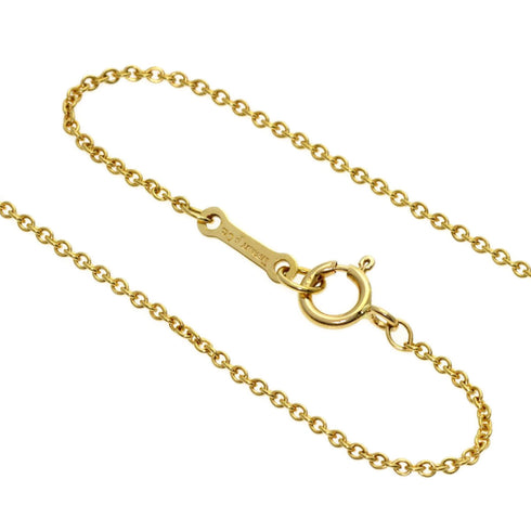Open Heart Pendant Necklace 18K Yellow Gold 18.4mm