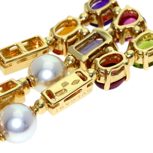 Allegra Pendant Necklace 18K Yellow Gold with Amethyst Citrine Color Stone Diamond Pearl Peridot Topaz Tourmal