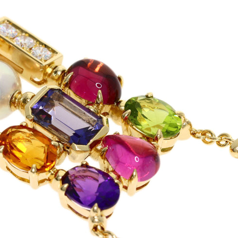 Allegra Pendant Necklace 18K Yellow Gold with Amethyst Citrine Color Stone Diamond Pearl Peridot Topaz Tourmal
