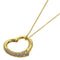 Open Heart Pendant Necklace 18K Yellow Gold 19.4mm