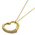 Open Heart Pendant Necklace 18K Yellow Gold 19.4mm