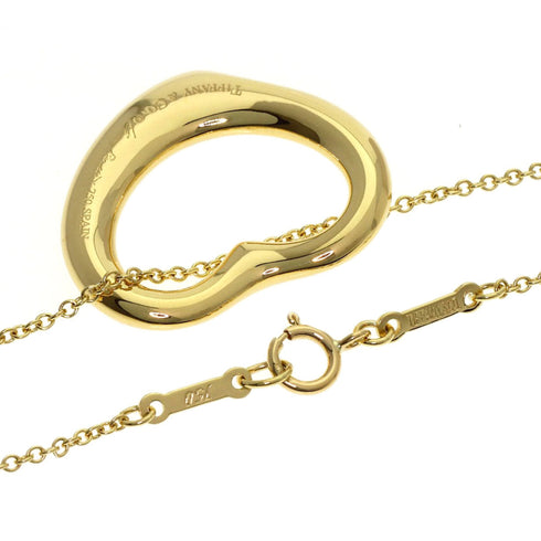 Open Heart Pendant Necklace 18K Yellow Gold 19.4mm