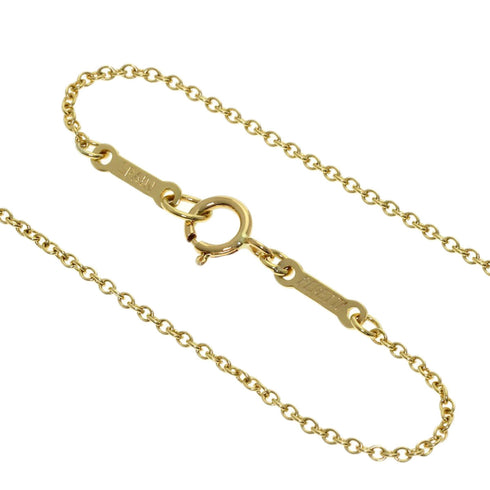 Open Heart Pendant Necklace 18K Yellow Gold 19.4mm