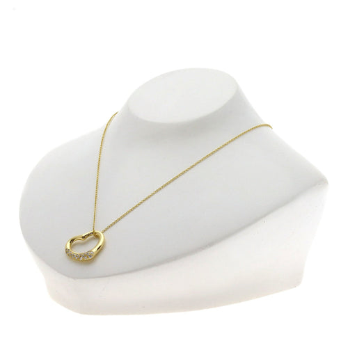 Open Heart Pendant Necklace 18K Yellow Gold 19.4mm