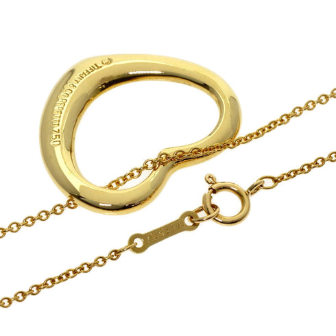 Open Heart Pendant Necklace 18K Yellow Gold 18.2mm