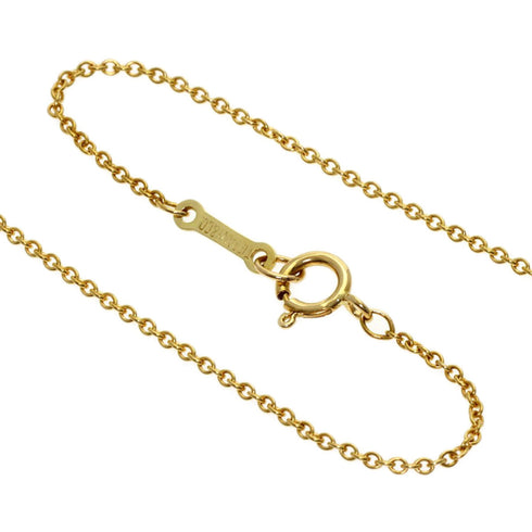 Open Heart Pendant Necklace 18K Yellow Gold 18.2mm