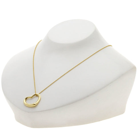 Open Heart Pendant Necklace 18K Yellow Gold 18.2mm