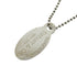 Oval Ball Chain Pendant Necklace Sterling Silver