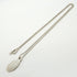 Oval Ball Chain Pendant Necklace Sterling Silver
